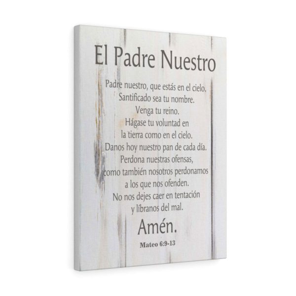 Scripture Canvas Lords Prayer Spanish El Padre Nuestro White Wood Christian Meaningful Framed Prints, Canvas Paintings - Image 6