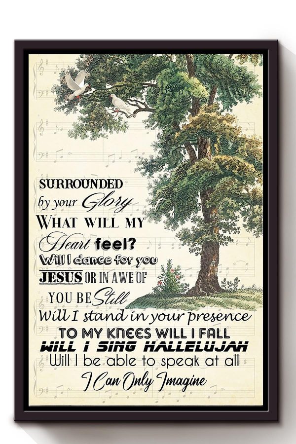 I Can Only Imagine Lyrics Vintage Tree For Christian Framed Matte Canvas Framed Prints, Canvas Paintings