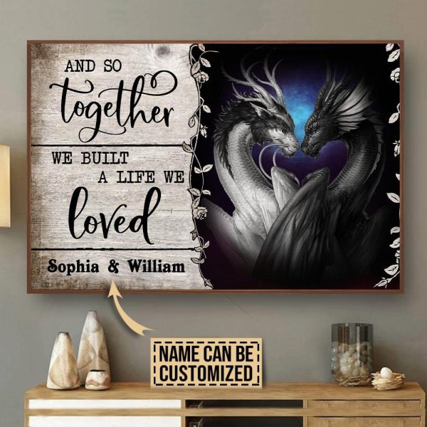 Personalized Canvas Painting Frames Dragon And So Together Framed Prints, Canvas Paintings