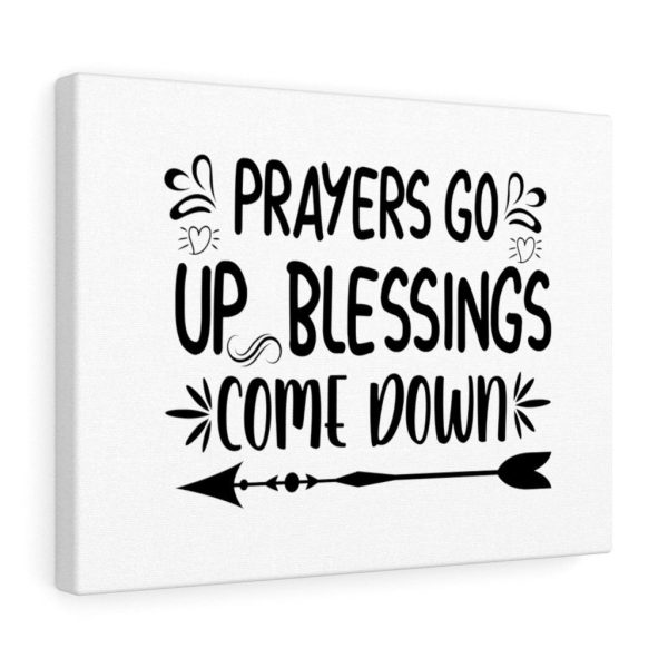 Scripture Canvas Prayers Go Up Blessings Come Down Christian Bible Verse Meaningful Framed Prints, Canvas Paintings - Image 3