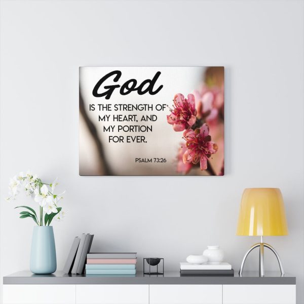 Bible Verse Canvas God is My Strength Psalm 73:26 Christian Framed Prints, Canvas Paintings - Image 4