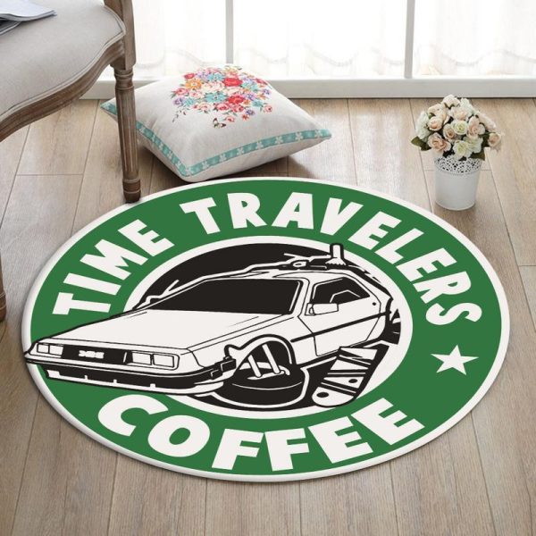 Round Mat Back To The Future Marty Mcfly Delorean Dmc Bttf Round Floor Mat Room Rugs Carpet Outdoor Rug Washable Rugs