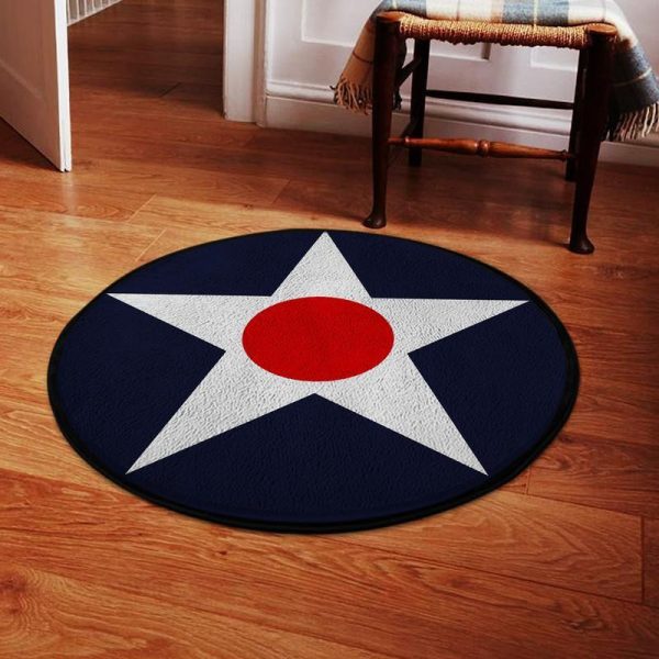 Usarmy Living Room Round Mat Circle Rug U.S. Army Air Corps Roundel