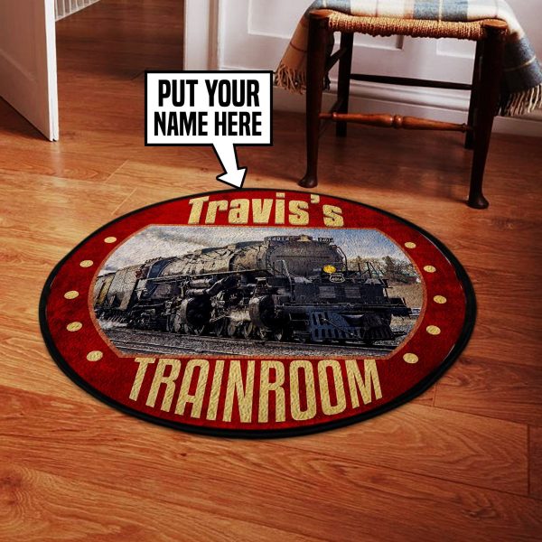 Personalized Union Pacific Big Bog 4014 Railroad Round Mat 05310 Living Room Rugs, Bedroom Rugs, Kitchen Rugs - Image 2