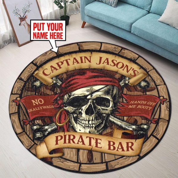 Personalized Pirate Home Bar Round Mat Round Floor Mat Room Rugs Carpet Outdoor Rug Washable Rugs - Image 3