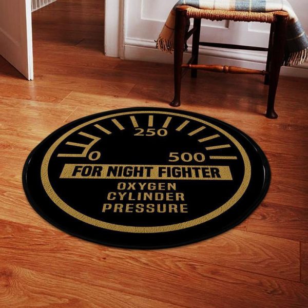 Oxygen Pressure Gauge For Ww2 Night Fighter Living Room Round Mat Circle Rug - Image 2