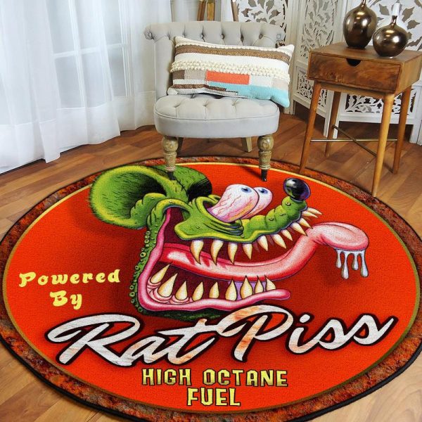 Power By Rat Piss Round Mat Round Floor Mat Room Rugs Carpet Outdoor Rug Washable Rugs - Image 3