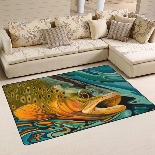 Fishing Area Rug Carpet Fishing - Image 2