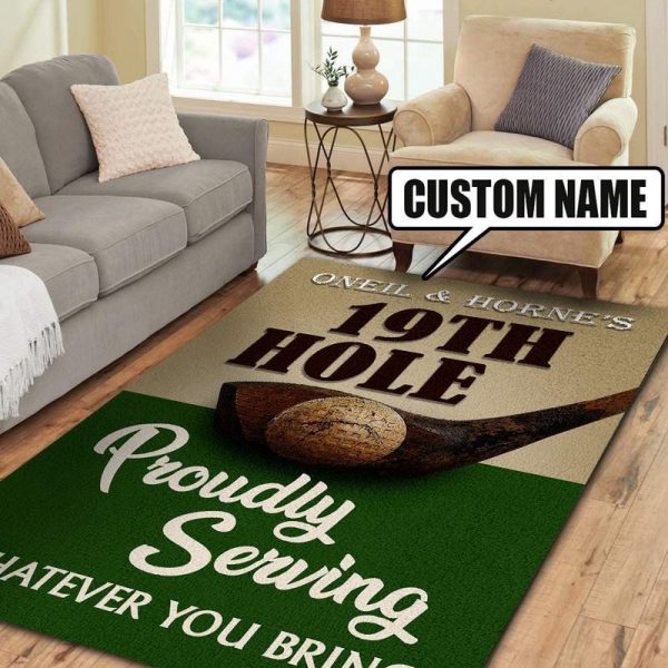 Personalized Golf Area Rug Carpet