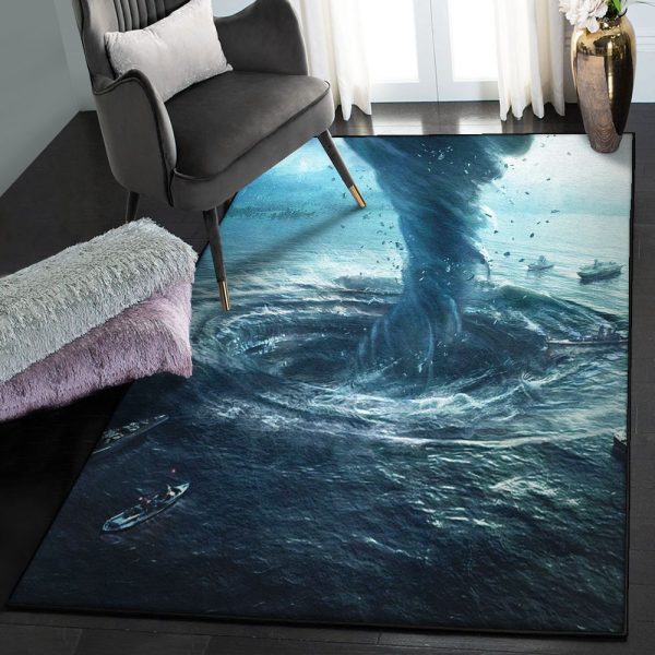 Hurricane Tornado Hurricane Rug Rectangle Rugs Washable Area Rug Non-Slip Carpet For Living Room Bedroom