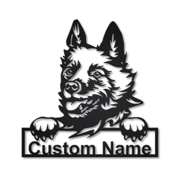 Personalized Schipperke Dog Metal Sign Art, Custom Schipperke Dog Meta