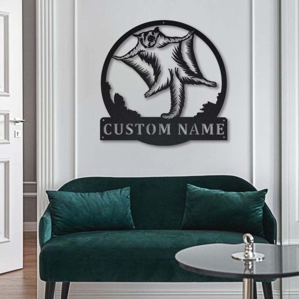 Personalized Sugar Glider Metal Sign Art, Custom Sugar Glider Metal Si - Image 2