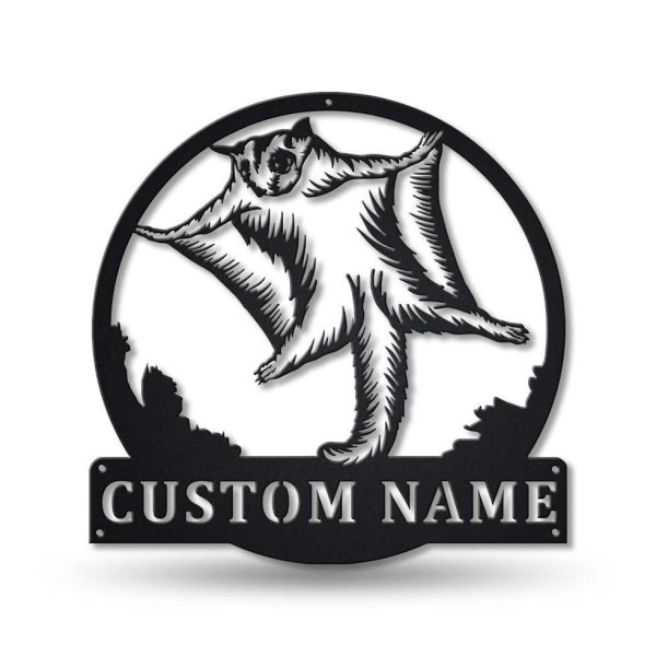 Personalized Sugar Glider Metal Sign Art, Custom Sugar Glider Metal Si