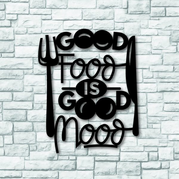 Good Food Is Good Mood Kitchen Wall Decor Kitchen Metal Sign Decoratio