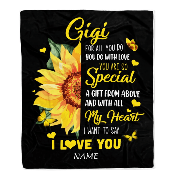 Personalized To My Gigi Blanket From Grandkids Granddaughter I Want To