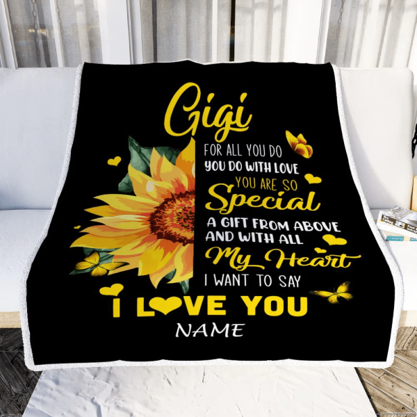 Personalized To My Gigi Blanket From Grandkids Granddaughter I Want To - Image 3