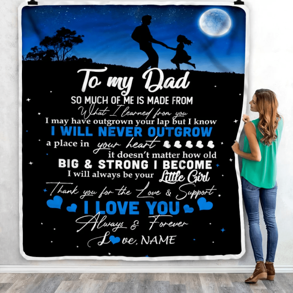 Personalized To My Dad Blanket from Daughter Kids I Love You Always Fo - Image 5