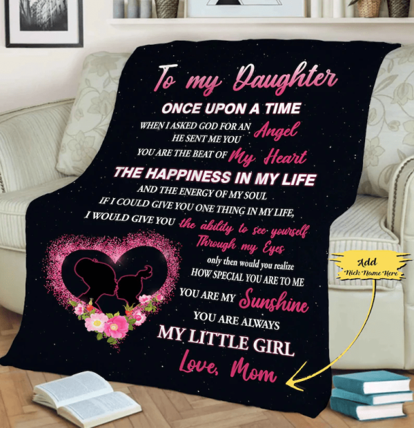 To My Daughter You Are My Sunshine Customized Blanket, Blanket For Dau - Image 2