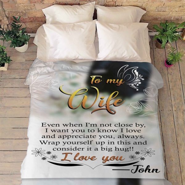 To My Wife I Love You Customized Blanket, Custom Gift For Couples Gift - Image 2