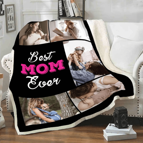 Family Gift Family Photo Blanket Picture Collage Blanket Gift For Birt - Image 4