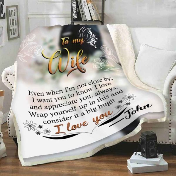 To My Wife I Love You Customized Blanket, Custom Gift For Couples Gift - Image 3