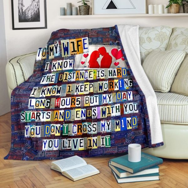 Gift For Wife You Live In My Mind Love Couple Fleece Blanket Fleece Bl