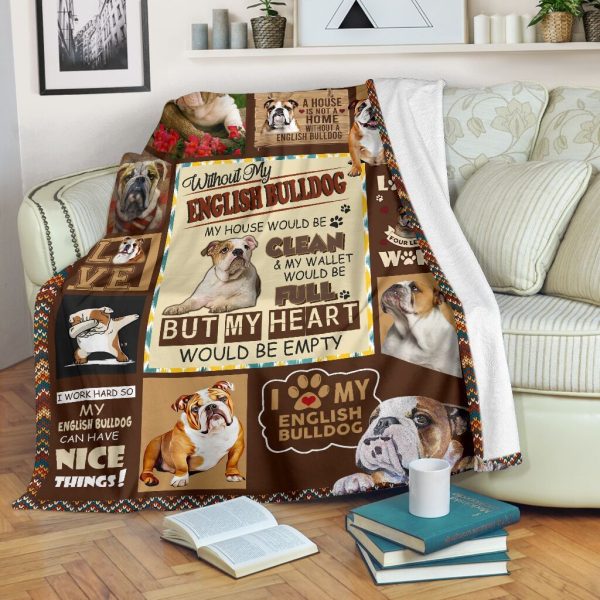 My Heart Would Be Empty Pitbull Fleece Blanket Gift For Dog Lovers Fle