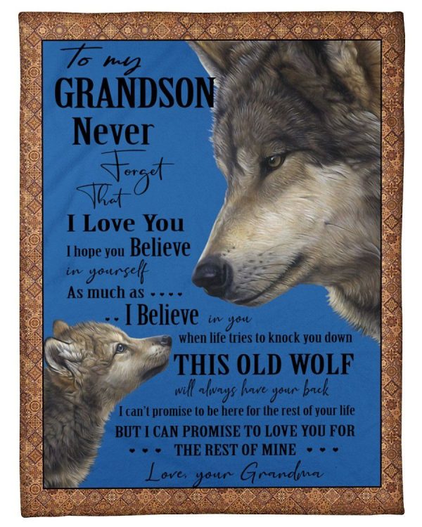 Never Forget That I Love You Quote Gift For Grandson From Grandma Flee - Image 2