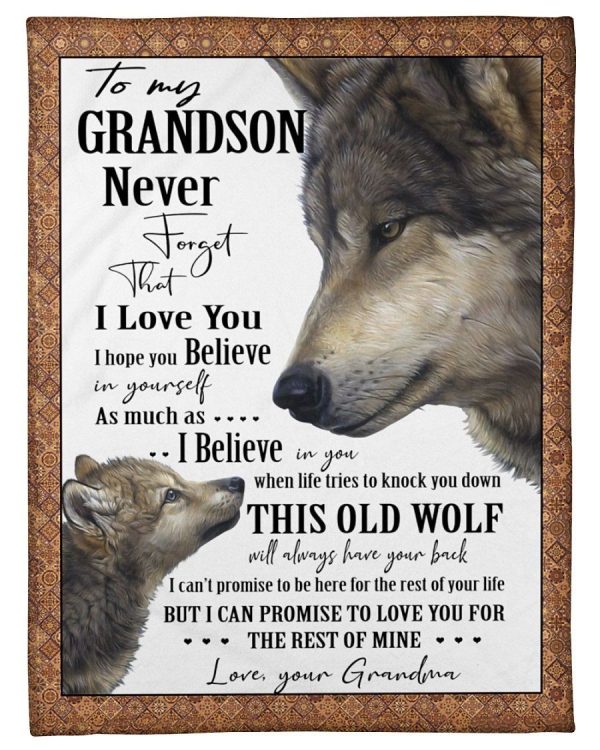 Never Forget That I Love You Quote Gift For Grandson From Grandma Flee - Image 3