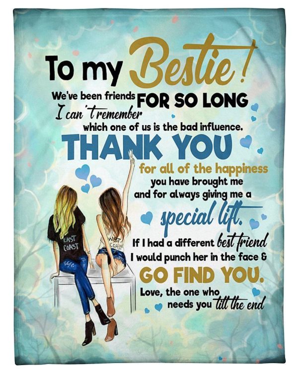 To My Best Friend Gift Fleece Blanket - Image 2