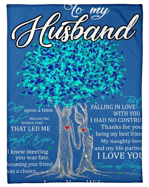 To My Husband I Love You Custom Design Gifts Fleece Blanket - Image 4