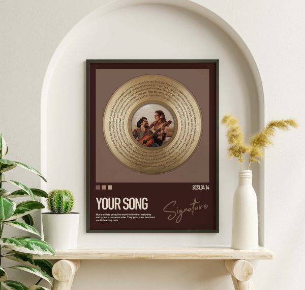 Custom Music Plaque - Personalized Music Print - Personalized Vinyl Record Poster - Custom Vinyl Record Print - Personalized Gift -Chocolate - Image 5