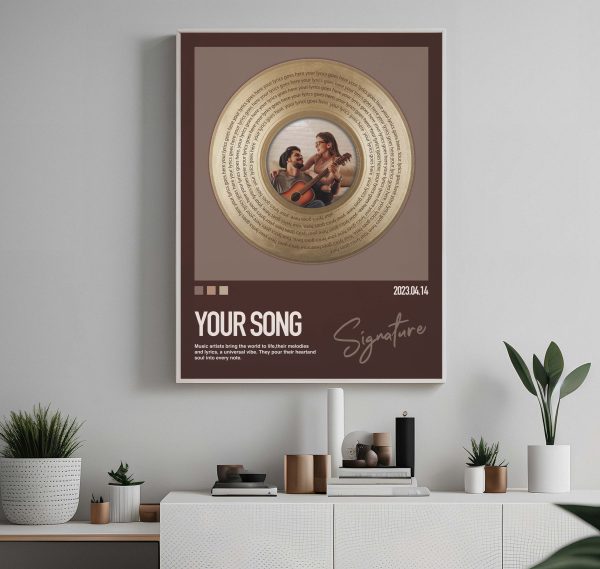 Custom Music Plaque - Personalized Music Print - Personalized Vinyl Record Poster - Custom Vinyl Record Print - Personalized Gift -Chocolate - Image 4