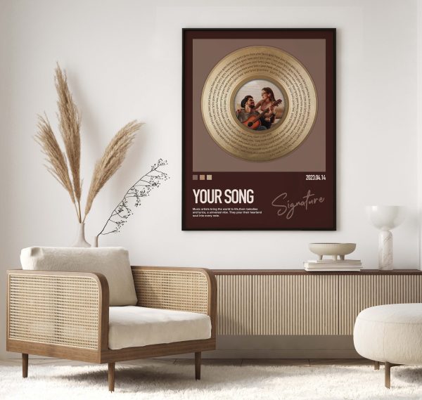 Custom Music Plaque - Personalized Music Print - Personalized Vinyl Record Poster - Custom Vinyl Record Print - Personalized Gift -Chocolate - Image 6