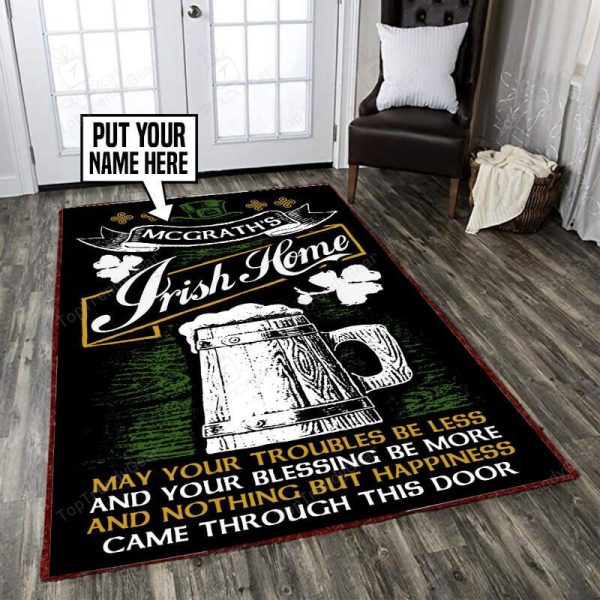 Personalized Irish Pub Living Room Round Mat Circle Rug - Image 2