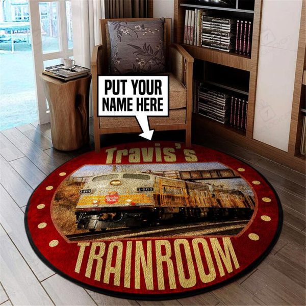 Personalized Canadian Pacific Railroad Living Room Round Mat Circle Rug - Image 2