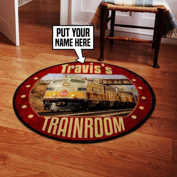 Personalized Canadian Pacific Railroad Living Room Round Mat Circle Rug