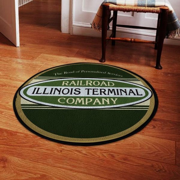 Illinois Living Room Round Mat Circle Rug Illinois Terminal Railroad