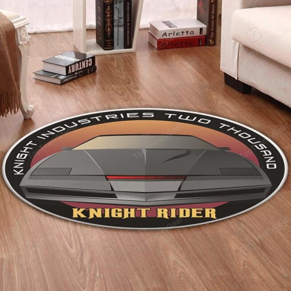 Krider Living Room Round Mat Circle Rug Knight Rider Kitt Trans Am - Image 5