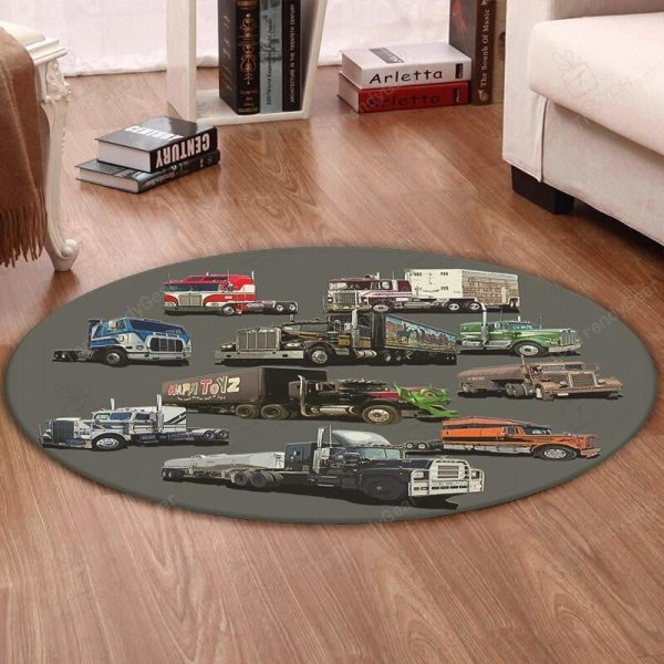 Convoy Living Room Round Mat Circle Rug Convoy Bj And The Bear Movin On Smokey And The Bandit Duel Big Trouble In Little China Over The Top White Line Fever - Image 2