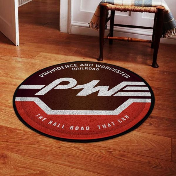 Pnw Round Mat Providence & Worcester Railroad Round Floor Mat Room Rugs Carpet Outdoor Rug Washable Rugs