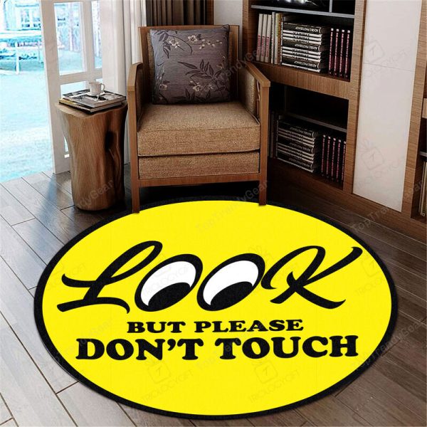 Look But Please Don'T Touch Hot Rod Round Mat Round Floor Mat Room Rugs Carpet Outdoor Rug Washable Rugs - Image 2