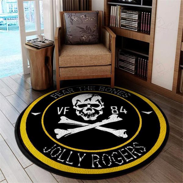 Jolly Rogers Fear The Bornes Round Mat Round Floor Mat Room Rugs Carpet Outdoor Rug Washable Rugs - Image 2