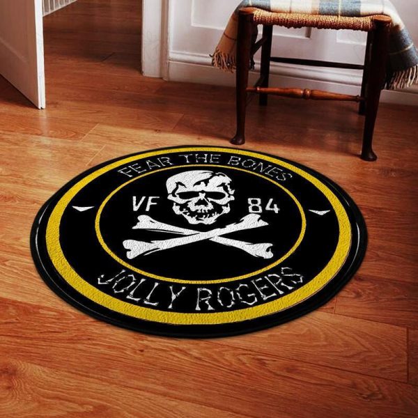 Jolly Rogers Fear The Bornes Round Mat Round Floor Mat Room Rugs Carpet Outdoor Rug Washable Rugs