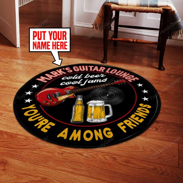 Personalized Guitar Lounge Round Mat Round Floor Mat Room Rugs Carpet Outdoor Rug Washable Rugs - Image 2