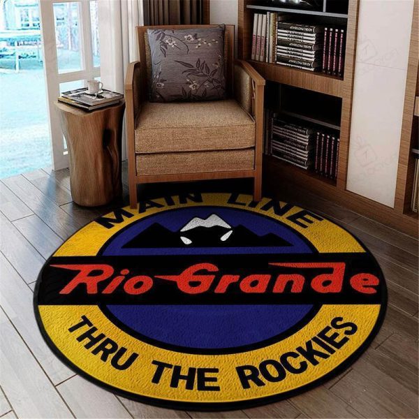 Denverrio Round Mat Denver And Rio Grande Western Railroad Round Floor Mat Room Rugs Carpet Outdoor Rug Washable Rugs - Image 2