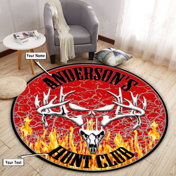 Personalized Hunt Club Round Rug, Carpet 07868 - Image 2