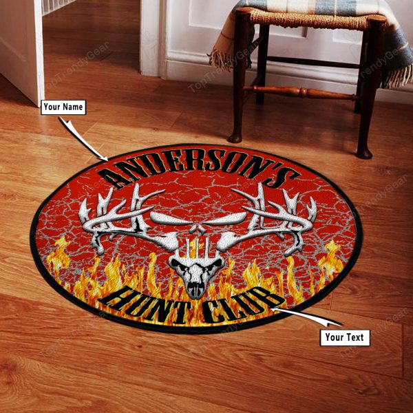 Personalized Hunt Club Round Rug, Carpet 07868 - Image 3