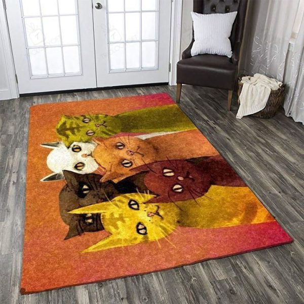 Cat Area Rugs For Living Room Rectangle Rug Bedroom Rugs Carpet Flooring Gift RS136036|Rosabella Print