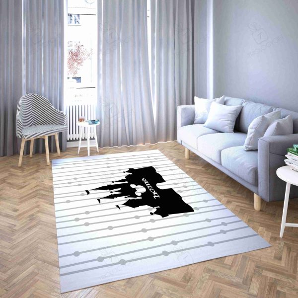 Disney Castle Mickey And Minnie Silhouette Rectangle Rug Decor Area Rugs For Living Room Bedroom Kitchen Rugs Home Carpet Flooring Rs012218 Print